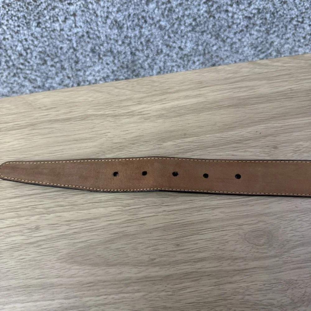 Brighton Belt Men's Size 36 Black Leather Imported Italian Calfskin‎ Made In USA